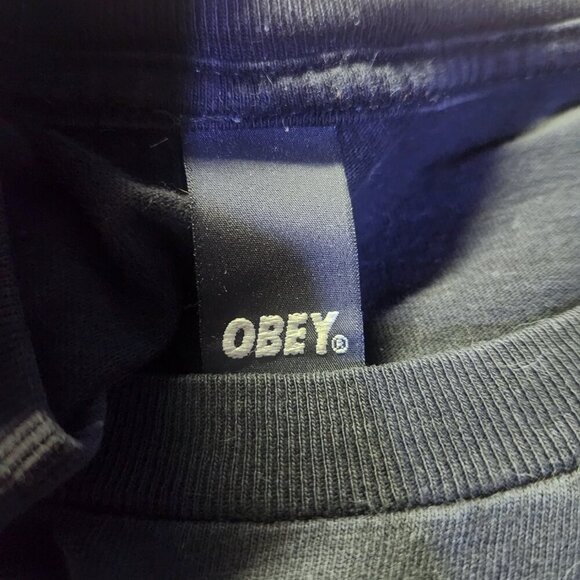 Shepard Fairey Obey T Shirt Duality of Humanity Men's Medium Large Graphic Flaw - Picture 8 of 9